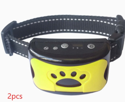 Collier de dressage pour chien, étanche, électrique, télécommande, rechargeable, anti-aboiement, avec son de vibration et de choc
